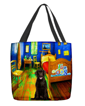 Chocolate Labrador in the bedroom-Cloth Tote Bag