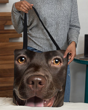 Chocolate Labrador Retriever Face-Cloth Tote Bag