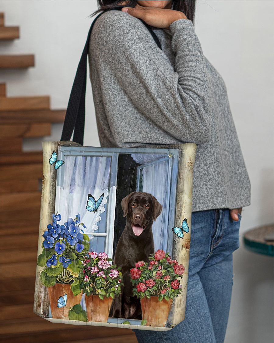 Chocolate Labrador Today I Choose Joy-Cloth Tote Bag