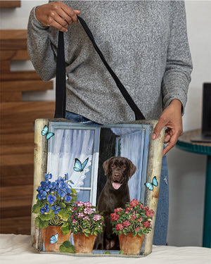 Chocolate Labrador Today I Choose Joy-Cloth Tote Bag