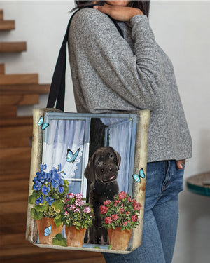 Chocolate Labrador (2) Today I Choose Joy-Cloth Tote Bag