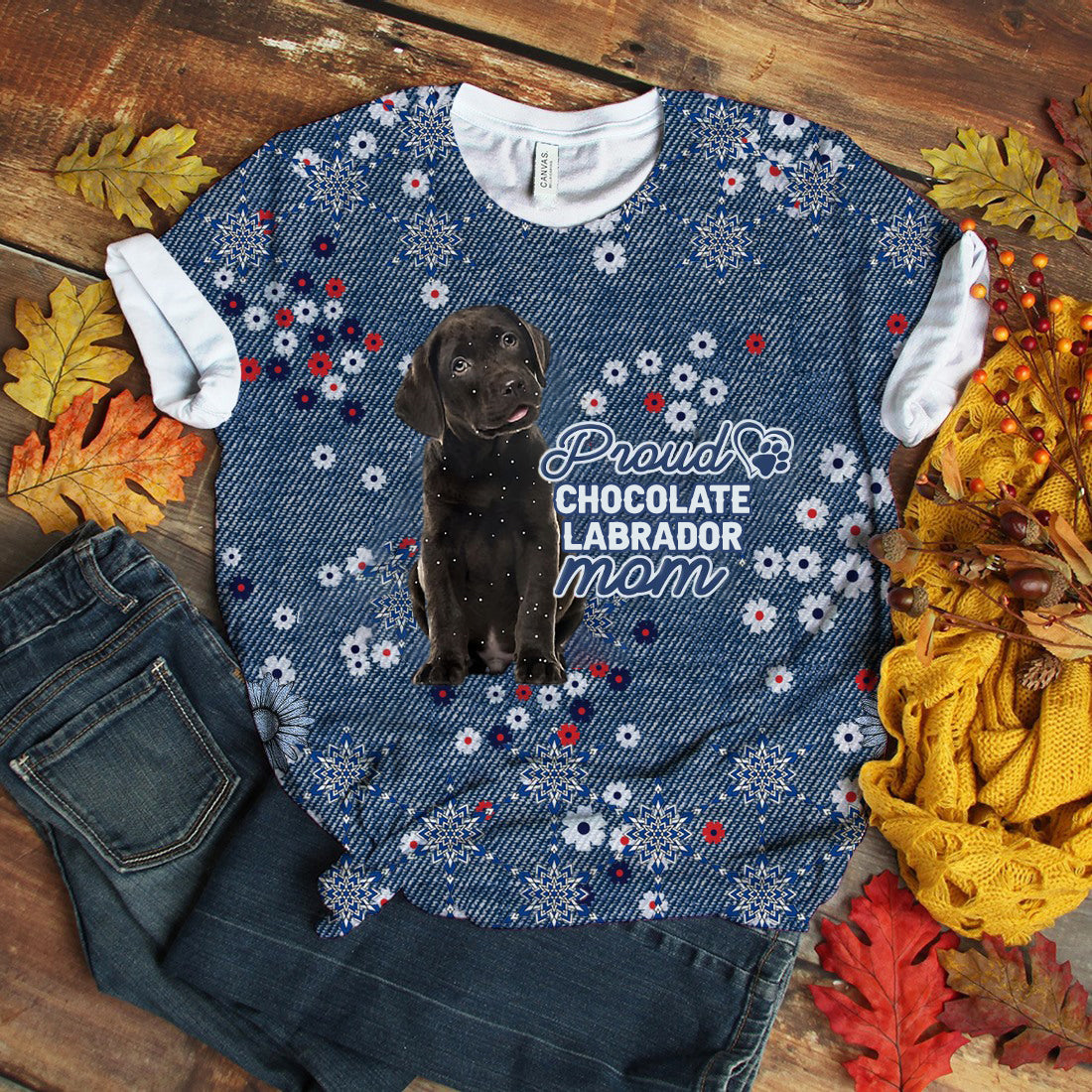 Chocolate Labrador (3)-Pround Mom T-shirt