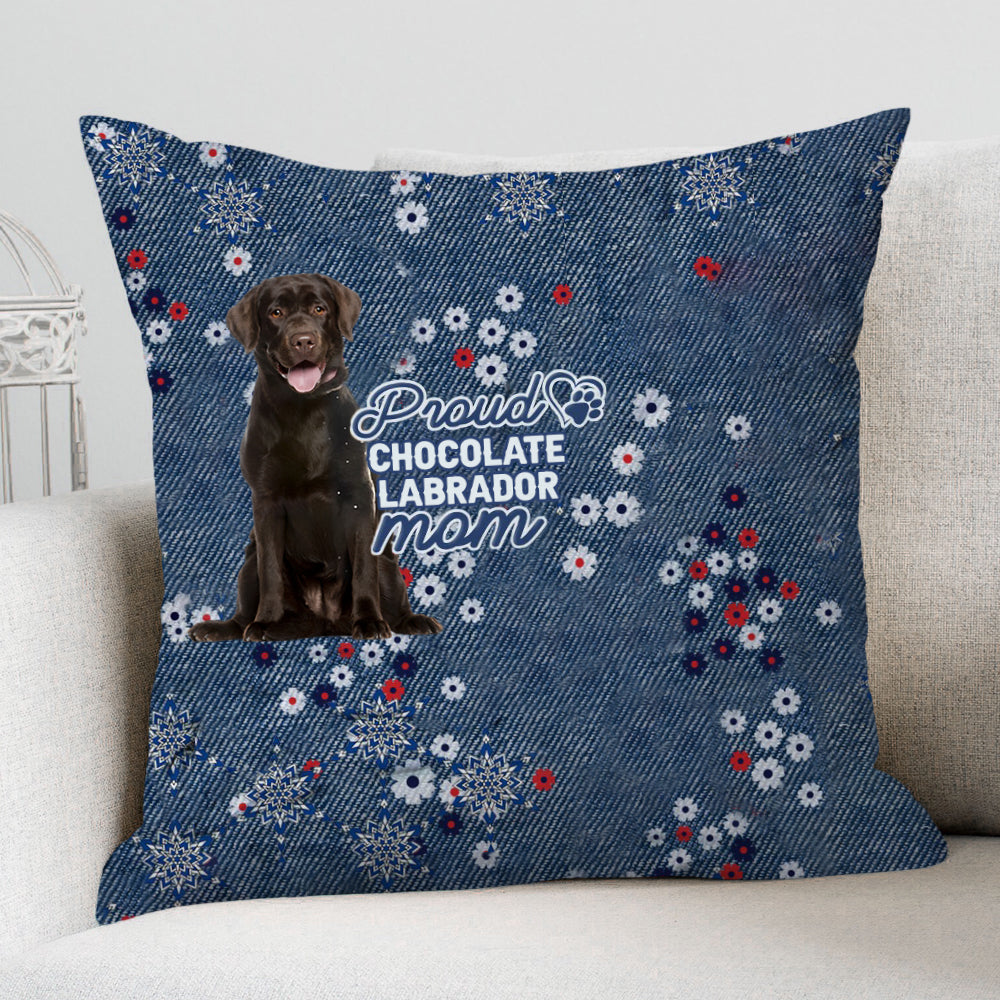 Chocolate Labrador (3) Pround Mom-Pillow Case
