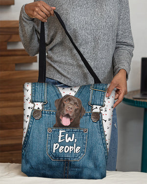 Chocolate labrador-EW people-Cloth Tote Bag