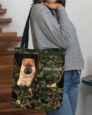 Chow-Chow Camo Cloth Tote Bag