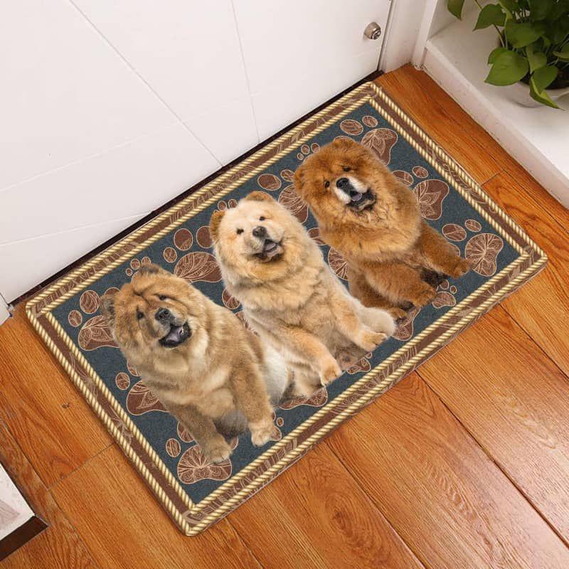 Chow Chow-Flower Paw Doormat