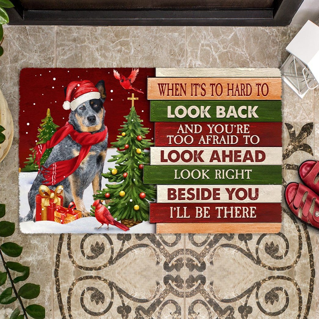 Christmas Australian Cattle Look right beside you Doormat