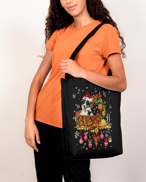 Christmas Basket-Australian Shepherd 2-Cloth Tote Bag