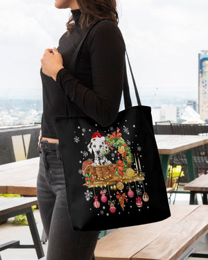 Christmas Basket-Dalmatian-Cloth Tote Bag