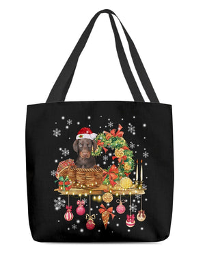 Christmas Basket-Dobermann-Cloth Tote Bag