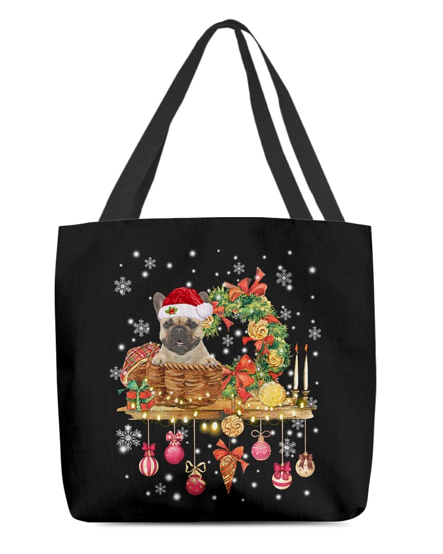 Christmas Basket-FAWN French Bulldog-Cloth Tote Bag