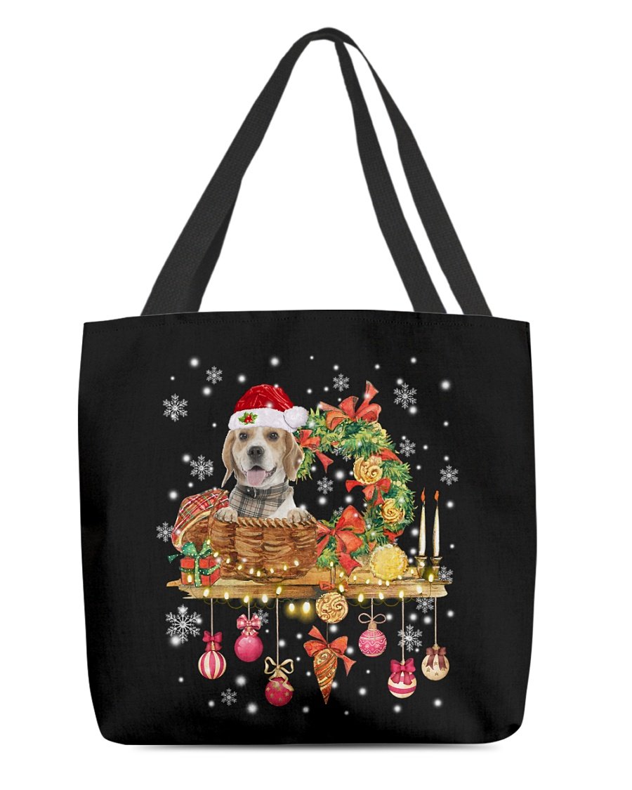 Christmas Basket-LEMON Beagle-Cloth Tote Bag