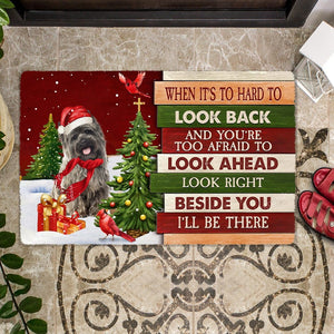 Christmas Cairn Terrier 2 Look right beside you Doormat