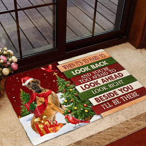 Christmas Great Dane Look right beside you Doormat