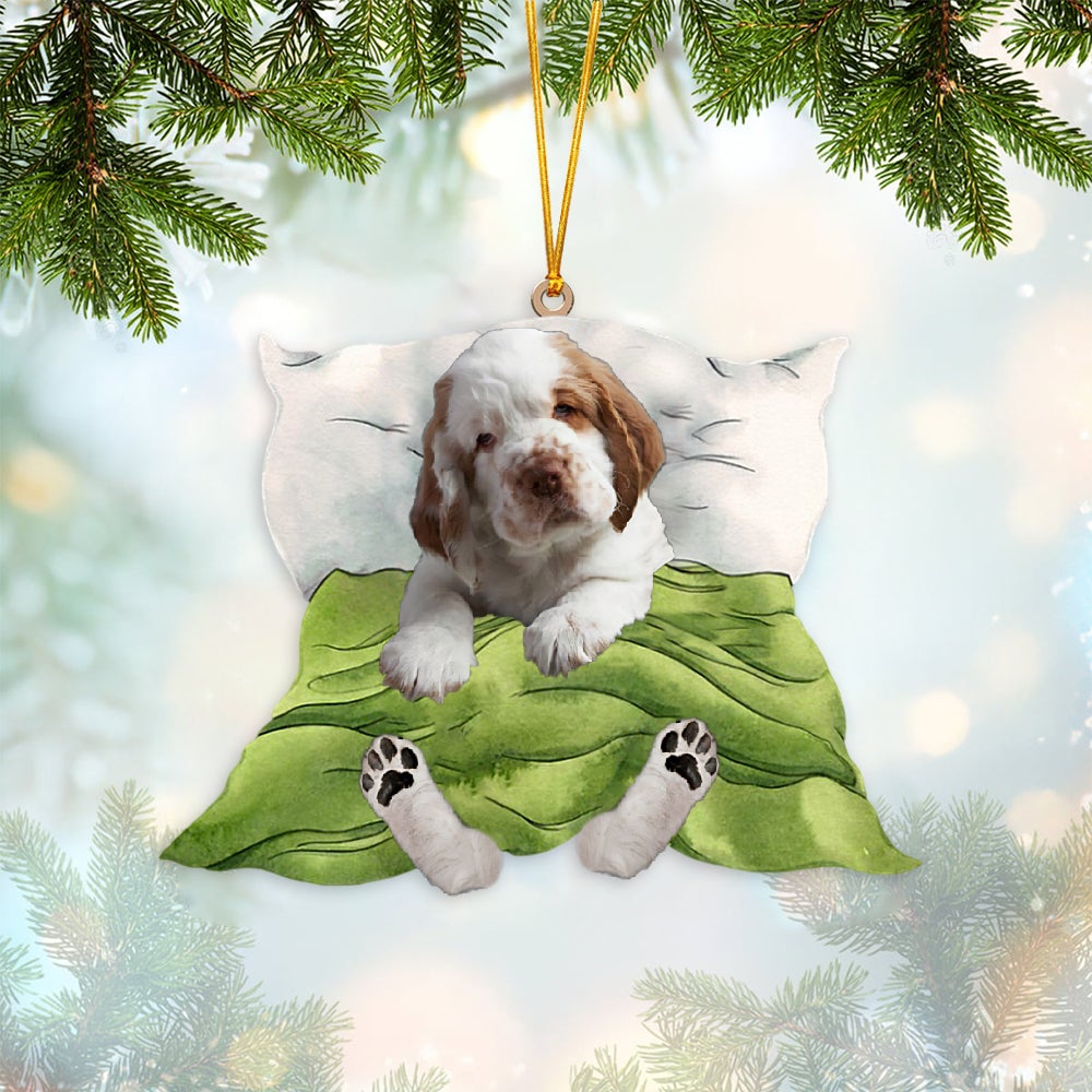 Clumber Spaniel-Sleep time Two Sides Ornament