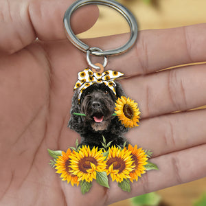 Cockapoo-Dog Mom Keychain