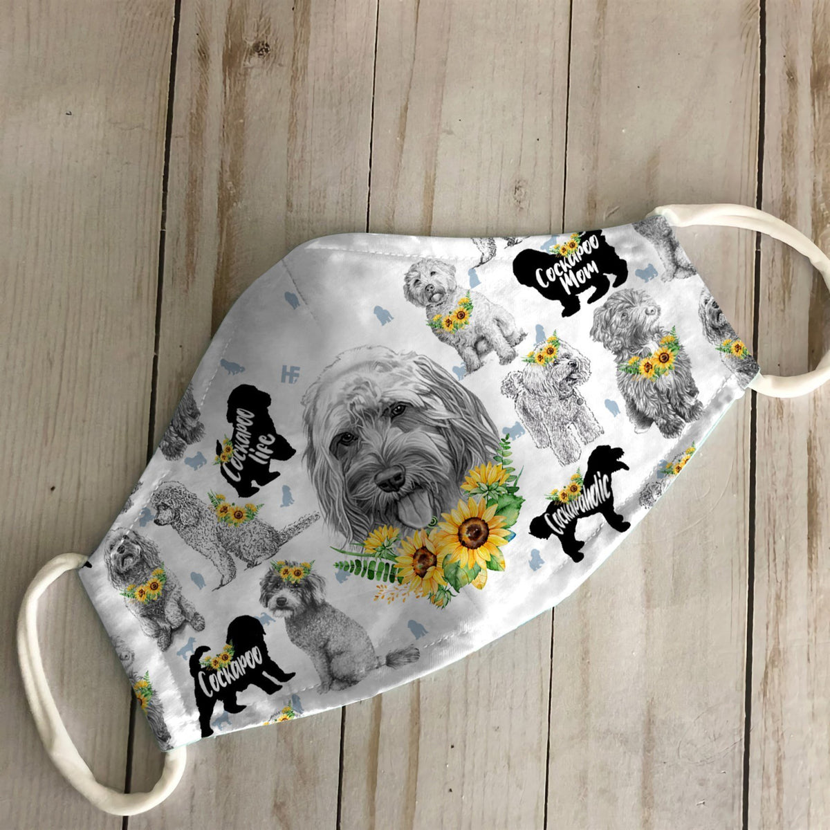 Cockapoo Sunflower EZ07 0207 Face Mask