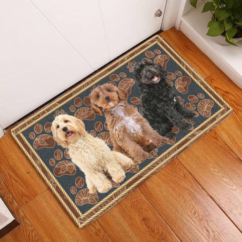 Cockapoo-Flower Paw Doormat