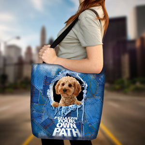 Cockapoo-Follow Your Own Path-Cloth Tote Bag