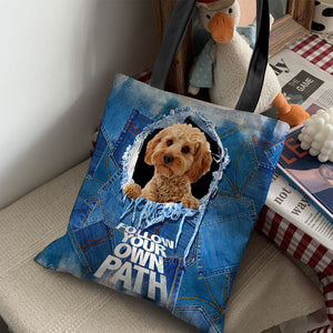 Cockapoo-Follow Your Own Path-Cloth Tote Bag