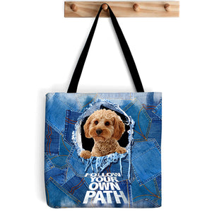 Cockapoo-Follow Your Own Path-Cloth Tote Bag