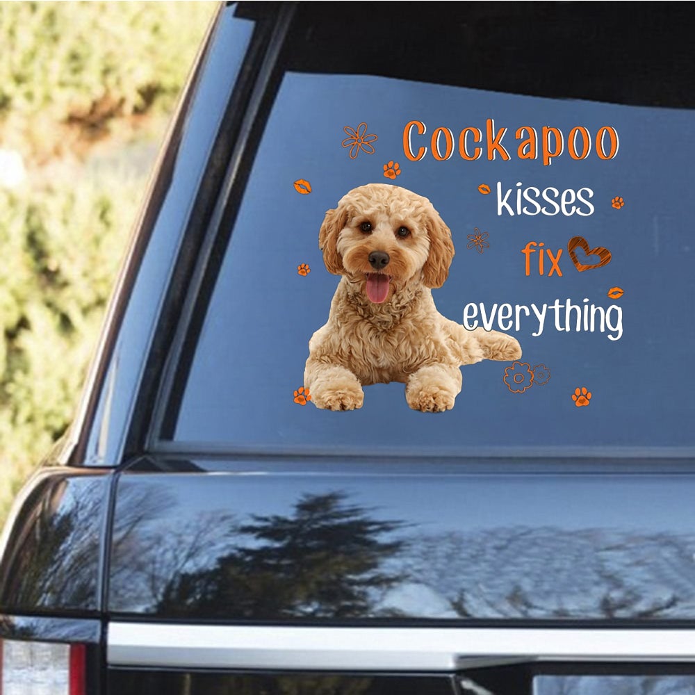 Cockapoo-Kiss Fix Everything Decal