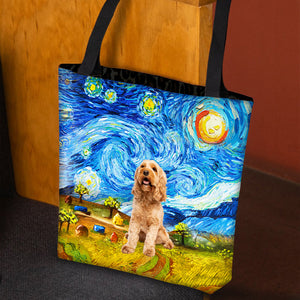 Cockapoo-Oil Painting-Cloth Tote Bag