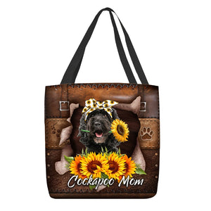 Cockapoo-Sunflower&Dog Mom Cloth Tote Bag