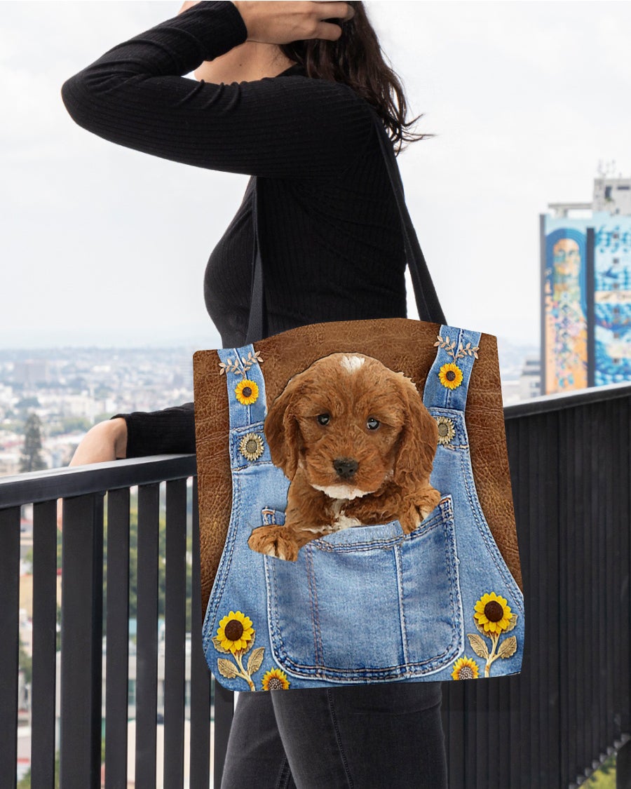 Cockapoo 1 And Sunflower-Cloth Tote Bag