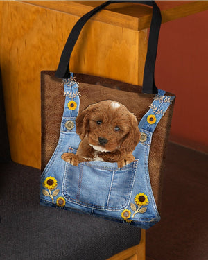 Cockapoo 1 And Sunflower-Cloth Tote Bag