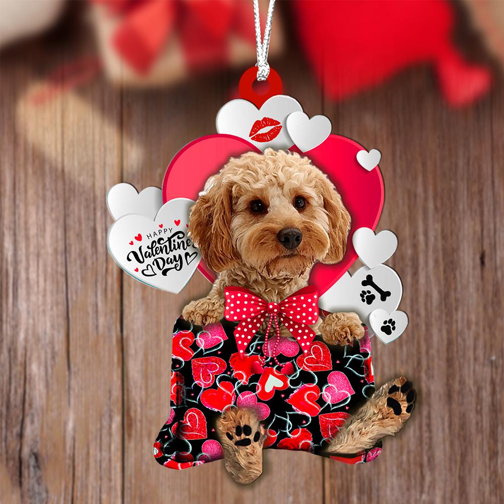 Cockapoo1 Valentine's Day Sleeping Bag-Two Sides Ornament