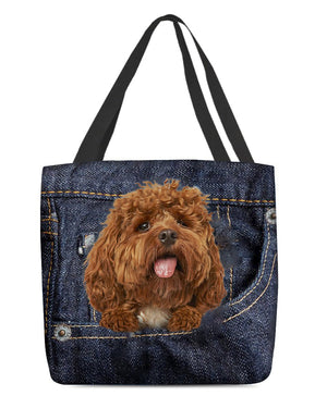 Cockapoo-Dark Denim-Cloth Tote Bag