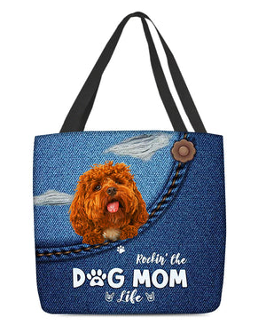 Cockapoo-Dog Mom Life-Cloth Tote Bag