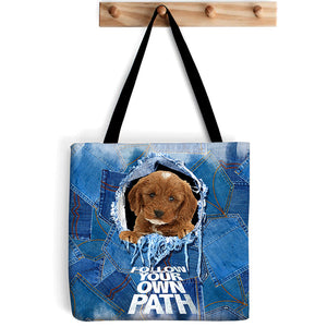 Cockapoo2 -Follow Your Own Path-Cloth Tote Bag