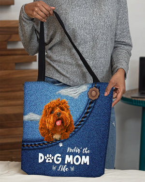 Cockapoo-Dog Mom Life-Cloth Tote Bag