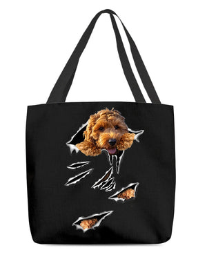 Cracks-Cockapoo-Cloth Tote Bag