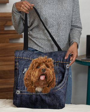 Cockapoo-Dark Denim-Cloth Tote Bag