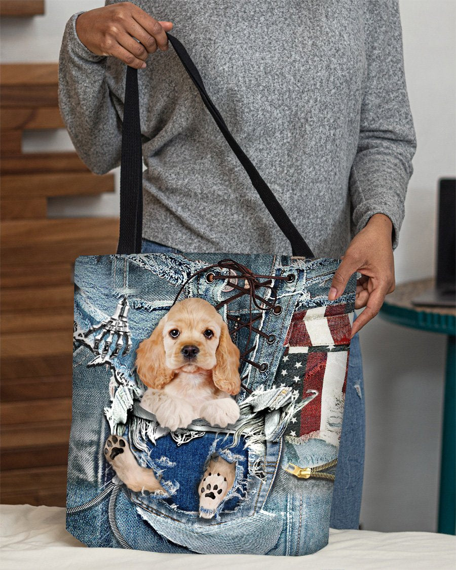 Cocker Spaniel-Ripped Jeans-Cloth Tote Bag