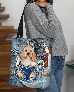 Cocker Spaniel-Ripped Jeans-Cloth Tote Bag