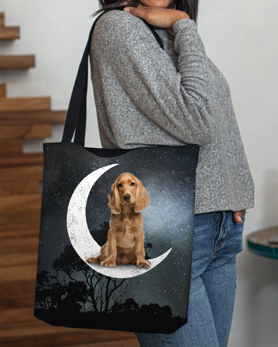 Cocker Spaniel-Sit On The Moon-Cloth Tote Bag