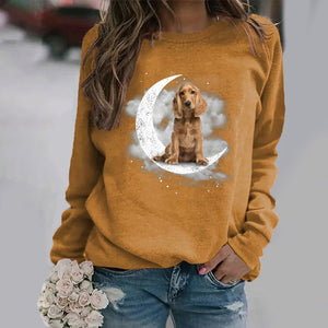 Cocker Spaniel -Sit On The Moon- Premium Sweatshirt