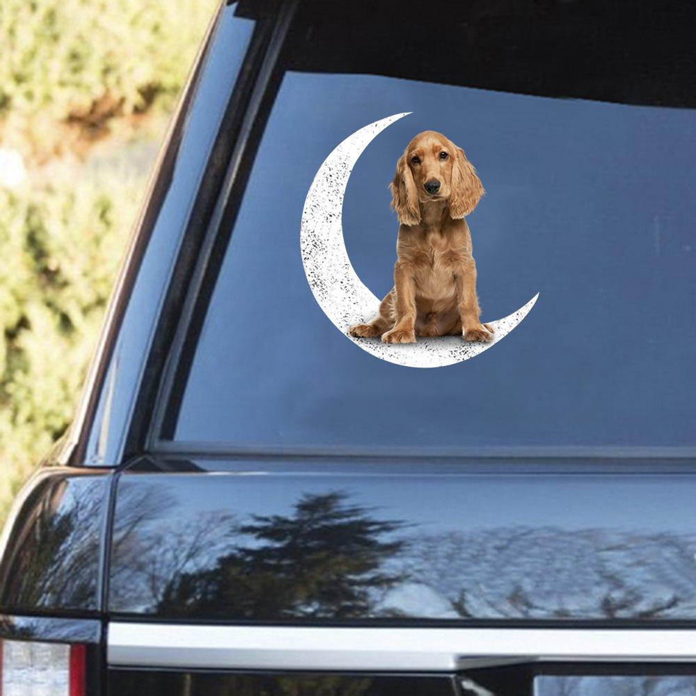 Cocker Spaniel-Sit On The Moon Decal