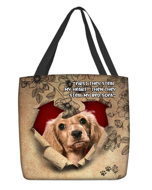 Cocker Spaniel-Torn Cloth Tote Bag