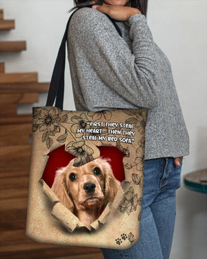 Cocker Spaniel-Torn Cloth Tote Bag