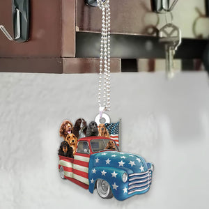 Cocker Spaniel Happy Independence Day Two Sides Ornament