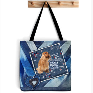 Cocker Spaniel Pround Mom2-Cloth Tote Bag