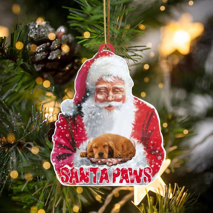 Cocker Spaniels-Santa Paws-Two Sided Ornament