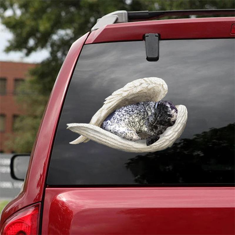 Cocker spaniel-sleeping angel CAR STICKER