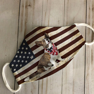Corgi American Flag EZ03 1105 Face Mask