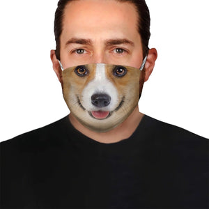 Corgi Face EZ06 1504 Face Mask